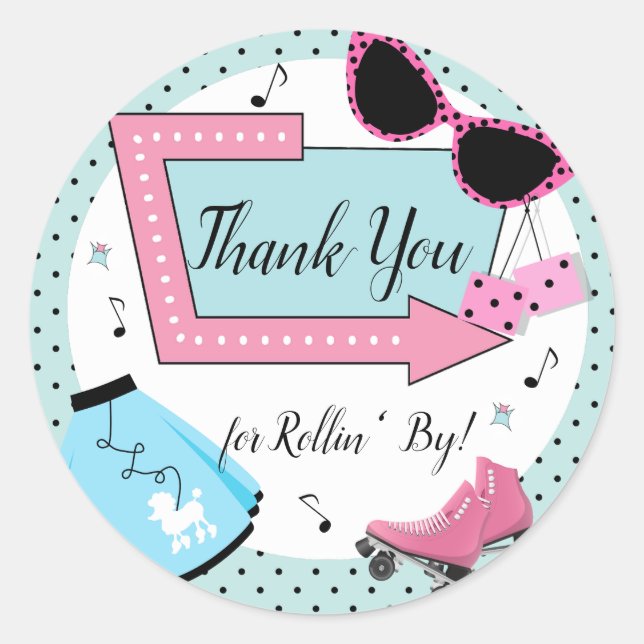 Adesivo Redondo Qualquer Idade, Ano Retroativo de 1950 (Frente)