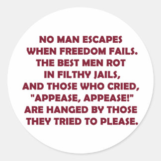 Adesivo Redondo Quando a liberdade falha