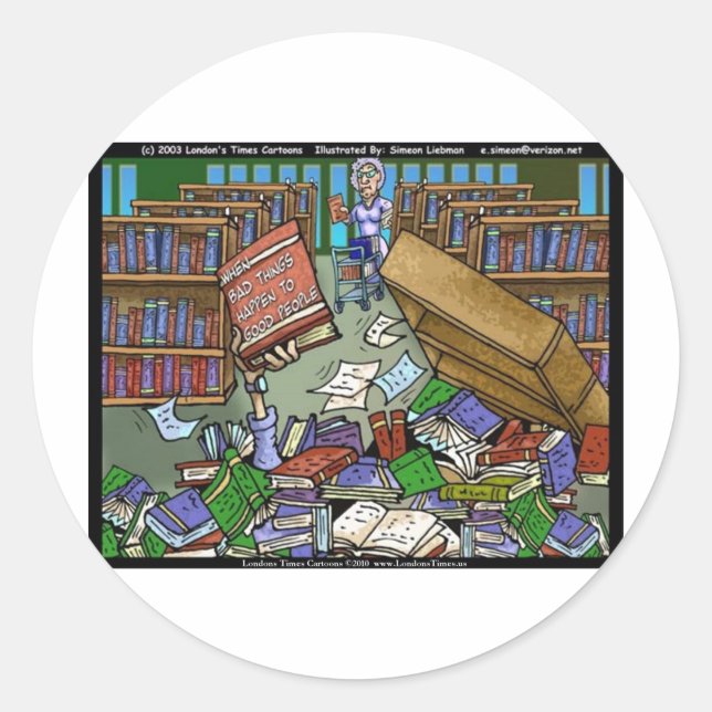 Adesivo Redondo Quando Coisas Ruins Acontecem, Dons Engraçados, Ca (Frente)