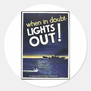 Adesivo Redondo Quando Em Dúvida Sai!