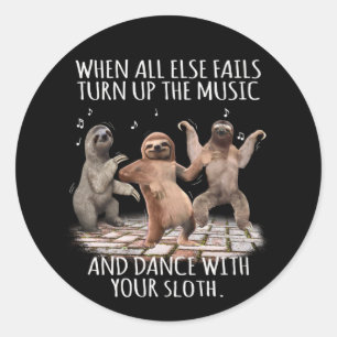 Adesivo Redondo Quando Todas As Outras Falhas Aumentam Sua Música 