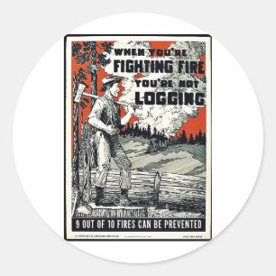 Adesivo Redondo Quando você está lutando fogos você não está