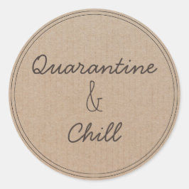 Adesivo Redondo Quarentena e refrigeração | Fique Em Casa