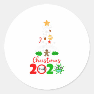 Adesivo Redondo Quarentena Natal 2020, Design