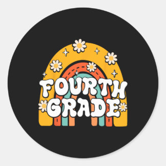 Adesivo Redondo Quarto ano, primeiro dia de escola de volta à esco