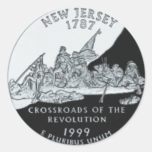 Adesivo Redondo Quarto de New-jersey