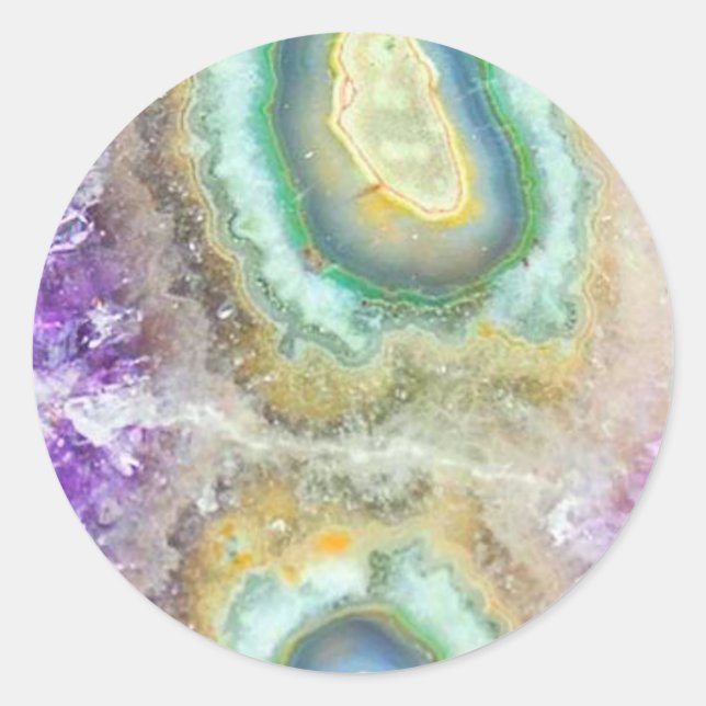 Adesivo Redondo Quartz Candy Crystals (Frente)