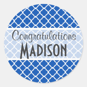 Adesivo Redondo Quatrefol Azul Cobalto