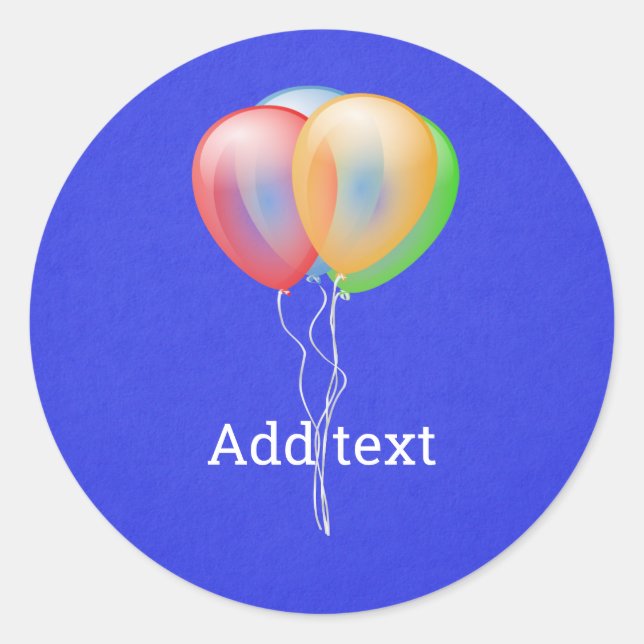 Adesivo Redondo Quatro balões modelo, (Frente)