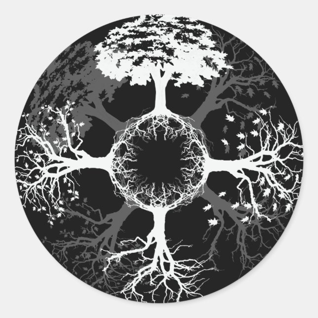 Adesivo Redondo Quatro estações (Frente)