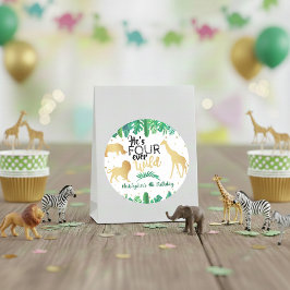 Adesivo Redondo Quatro meninos selvagens 4º aniversário