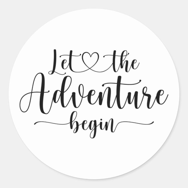 Adesivo Redondo Que Comece A Aventura (Frente)