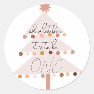 Adesivo Redondo Que Divertido É Ser Um Boho Natal