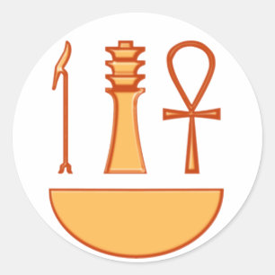 Adesivo Redondo Que Djed Anch símbolo tríade