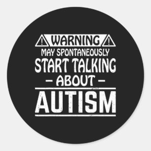 Adesivo Redondo Que Espontaneamente Fale Sobre Autismo Asd Autismo