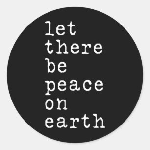 Adesivo Redondo Que Haja Sem guerra de Paz Contra Guerra para Trav