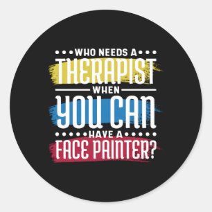 Adesivo Redondo Que Necessita De Terapêutica Quando Tem Fac Pintor
