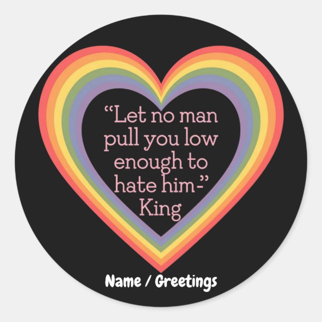 Adesivo Redondo Que Nenhum Homem Te Puxe Baixo O Suficiente Para O (Frente)