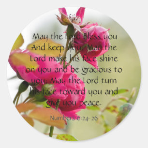 Adesivo Redondo Que O Senhor Abençoe-Te O Pau