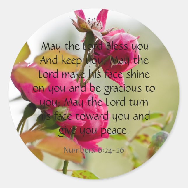 Adesivo Redondo Que O Senhor Abençoe-Te O Pau (Frente)