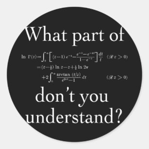 Adesivo Redondo Que parte de... Branco no escuro