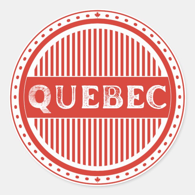Adesivo Redondo Quebec City Pride Emblem – Canadian Identity (Frente)
