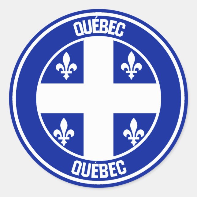 Adesivo Redondo Quebec Round Emblem (Frente)