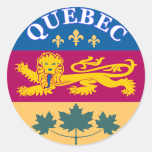 Adesivo Redondo Quebeque, La Belle Province