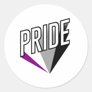 Adesivo Redondo Quebra do Orgulho Asexual