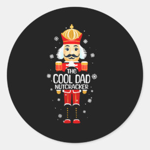 Adesivo Redondo Quebra-Nozes do Pai Legal Roupas de Natal da Famíl