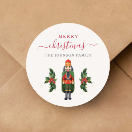 Adesivo Redondo Quebra-Nozes Festivo Feliz Natal