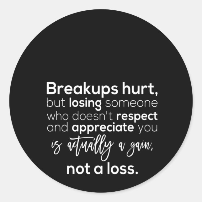 Adesivo Redondo quebras machucam, mas perdem alguém que não respir (Frente)