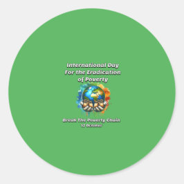 Adesivo Redondo Quebre a cadeia da pobreza