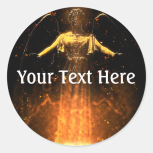 Adesivo Redondo Queda Das Chamas