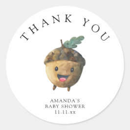 Adesivo Redondo Queda de bolota fofa - obrigado você