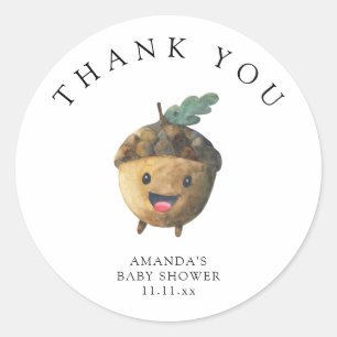 Adesivo Redondo Queda de bolota fofa - obrigado você