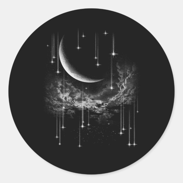Adesivo Redondo Queda de estrelas (Frente)