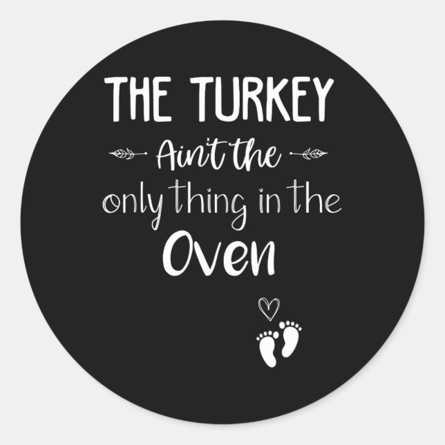 Adesivo Redondo Queda Divertida Pelo outono Da Turquia (Frente)