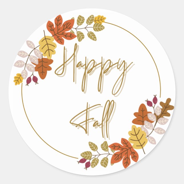 Adesivo Redondo Queda Feliz (Frente)