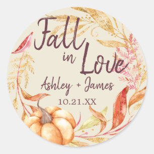 Adesivo Redondo Queda no Amor Antiguamente Casamento Branco Monogr