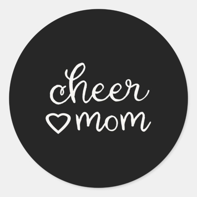Adesivo Redondo Queda Saúde Mãe Cheerleader De Cheerhead Mama Moth (Frente)