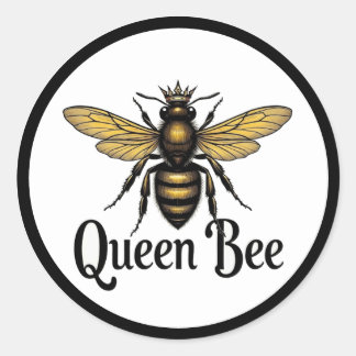 Adesivo Redondo Queen Bee Latte Mug