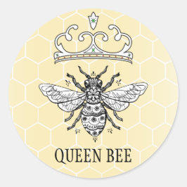 Adesivo Redondo Queen Bee Sticker | Personalize-O!