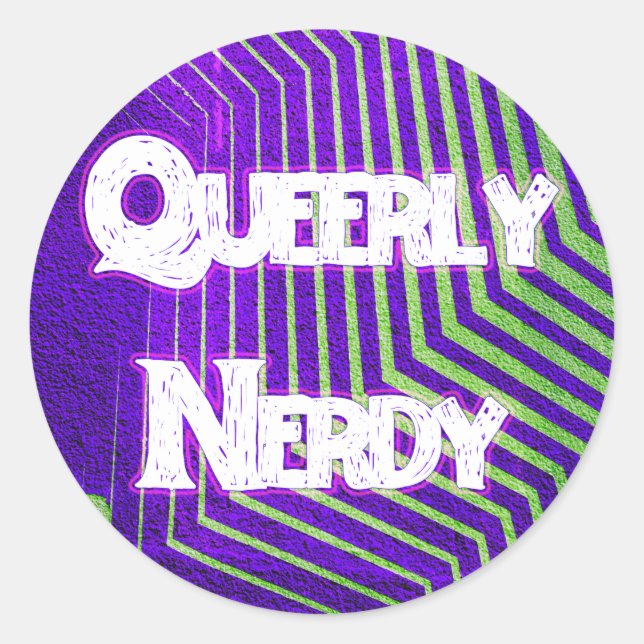 Adesivo Redondo Queerly Nerdy Sticker Sheet (Frente)