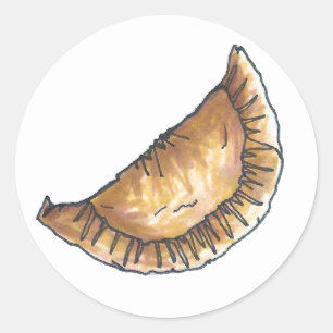 Adesivo Redondo Queijo Empanadas cozido - Comida latino-espanhola