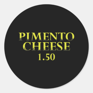 Adesivo Redondo Queijo Pimento Fã de Golfe Humor Torneio Golfer Te