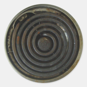 Adesivo Redondo Queimador elétrico do fogão