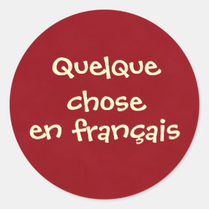 Adesivo Redondo Quelque escolheu français do en