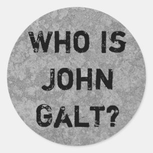 Adesivo Redondo Quem É John Galt?