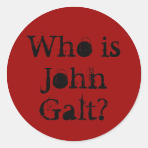 Adesivo Redondo Quem é John Galt?